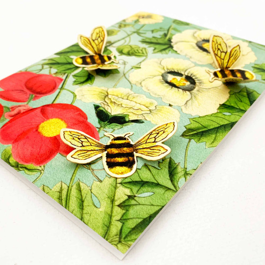 Bees and Blossoms Botanical Pop-Up Card ~ England